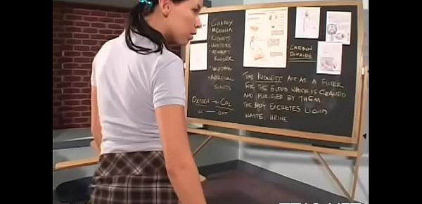  Schoolgirl with small tits gets gangbanged hard in lots of poses